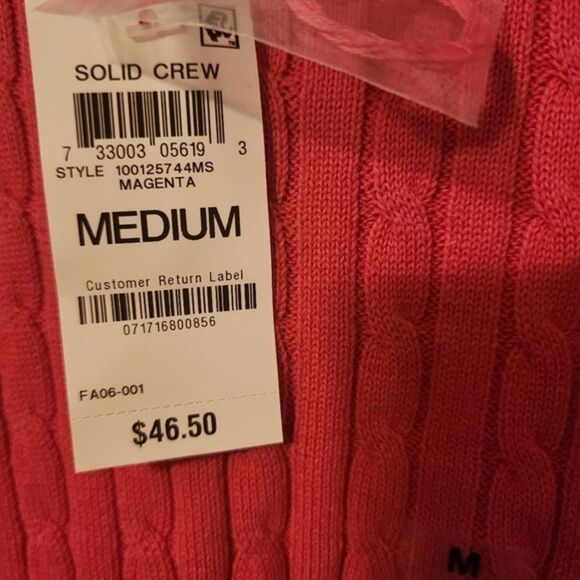 Karen Scott Ribbed Crew Neck Sweater Casual Pink Preppy New NWT Classic - Picture 5 of 15